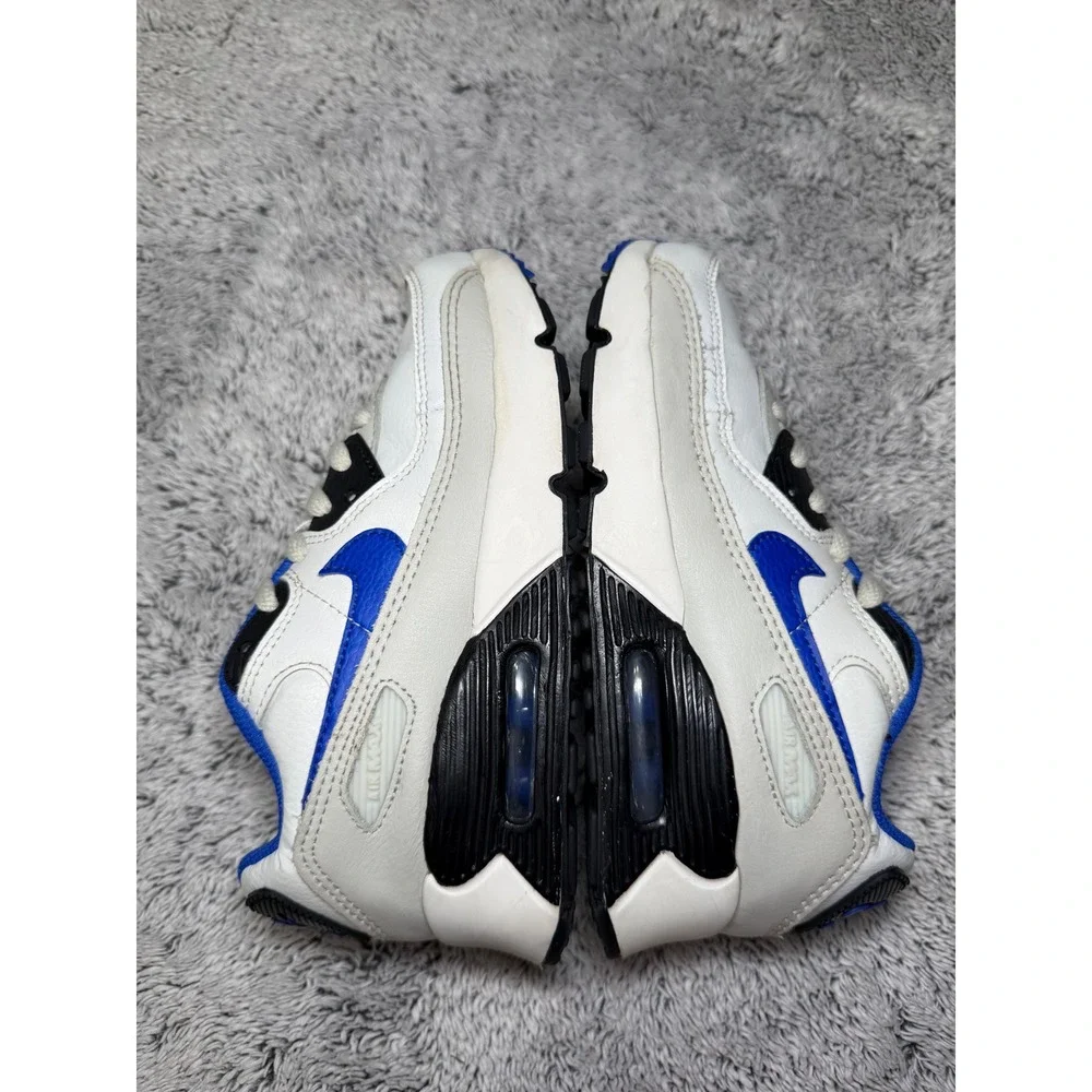 Nike Air Max 90 LTR Kids Sneakers White Signal Blue Black DV3608-100 Size 2Y